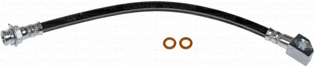 H38614 – DORMAN Brake Line, OE Replacement 12.38 Inch Length Black Rubber Outer Sleeve Flexible Hose DOT Approved Wit...